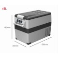 45L New Portable Car Refrigerator Compressor Mini Auto Fridge Truck Home Freezer Travel Dual-core Cooler Box