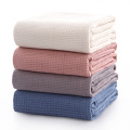 Cotton Waffle Towel Blanket for Bed Sofa Gauze Throws For Kids Teens Soft Lightweight Bedspread Back To School