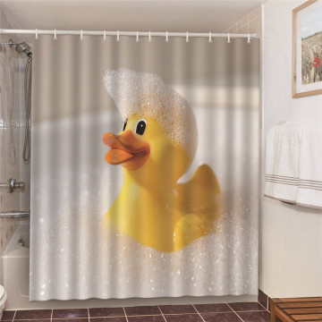 Bathing Yellow Duck Bathroom Curtains For Kid Room Home Decorative Blackout Screen Waterproof Fabric Shower Curtain tenda doccia