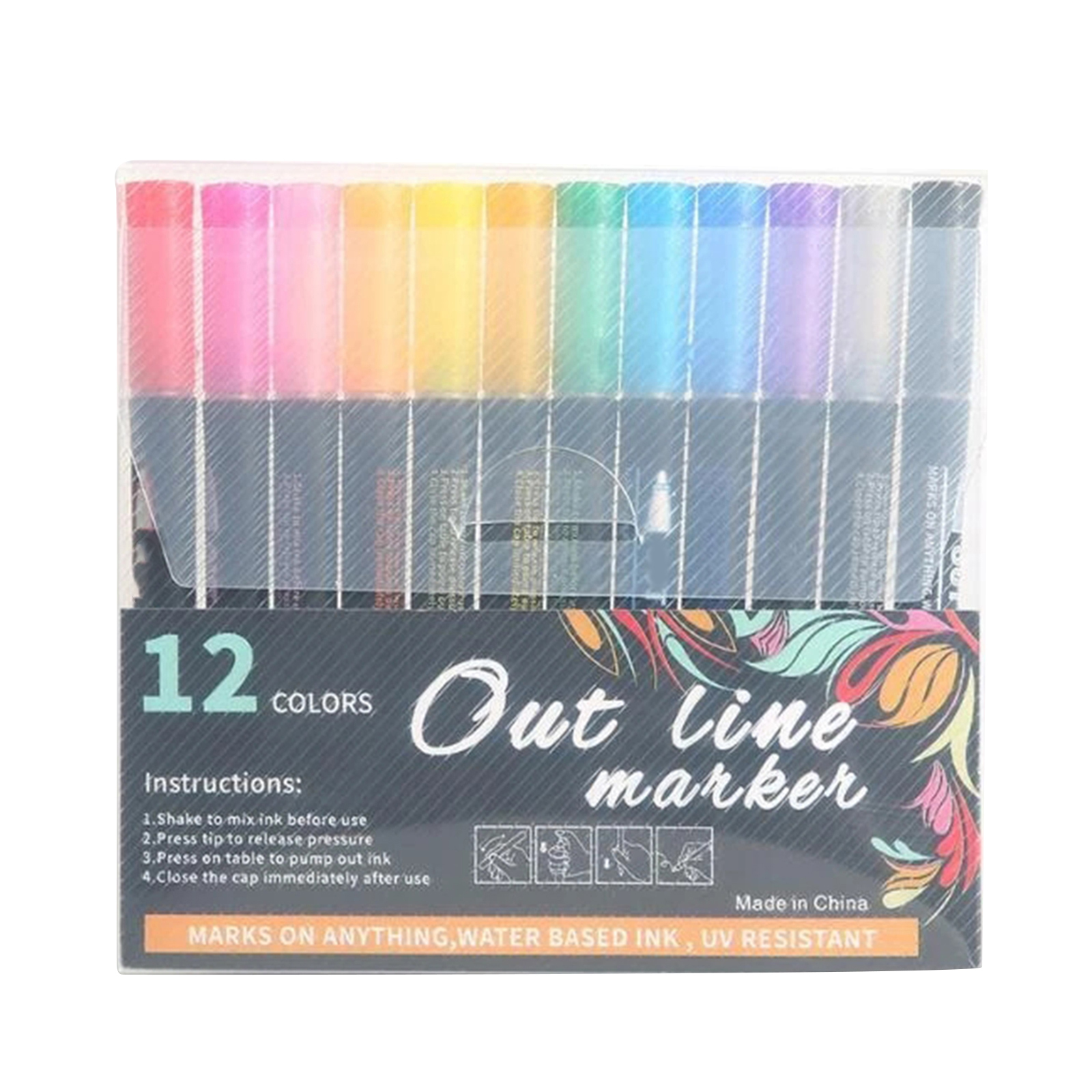 8/12pcs Marker Pen for Highlight Writing Taking Notes Drawing DIY Art Projects Kids Adult SUB Sale