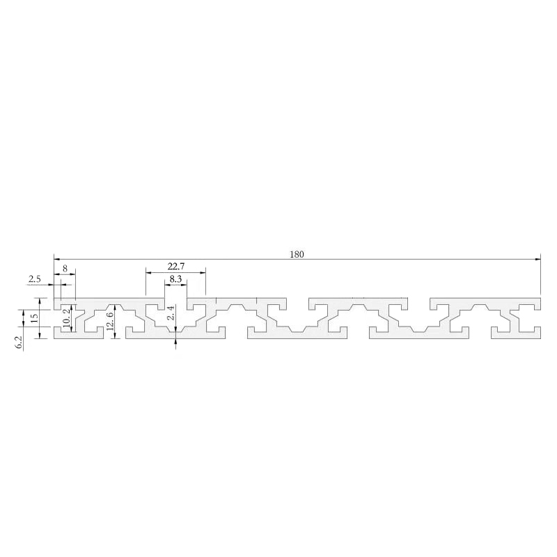 1PC 15180 Aluminum Profile Extrusion 100mm to 1000mm Length CNC Parts Anodized Linear Rail for DIY CNC 3D Printer Workbench