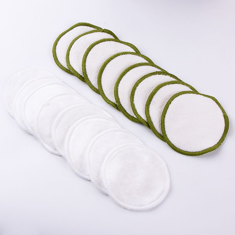 16 Pcs/set New Reusable Bamboo Fiber Makeup Cotton Pad Washable Remover Facial Cleansing Wash Puff