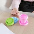 4Colors 170ML Silicone Folding Cup Candy Color Water Drink Coffee Cup Outdoor Travel Camping Silicon Mug Drinkware Dropship