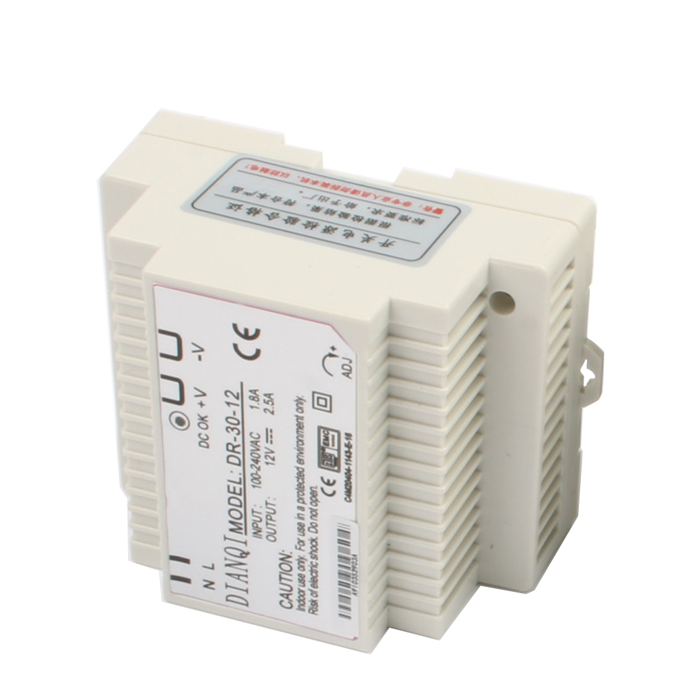 DIANQI DR-60W 30W 45W 12V 24V 15V 48V Din Rail switching power supply ac-dc driver voltage regulator power suply DR-60-12