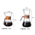 Pour Over Coffee Maker Borosilicate Glass Coffee Pot Coffee Dripper Brewer Coffee Paperless Filter For Home Kitchen