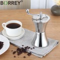 BORREY Stainless Steel Coffee Grinder Mill Portable Manual Grinder Bean Machine Espresso Coffee Make Professional Barista Tools
