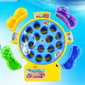 Electronic Magnetic Fishing Toy Muscial Magnet Fishing Game Plastic Music Fish Plate Set Magnetic Outdoor Sports Toys For Kids