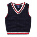 3-8 Years Boys Sweater Autumn Winter Boy Knit Vest Thick Children Sleeveless Sweater Waistcoat Kids V-neck Warm Pullover Sweater