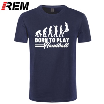 REM Funny Handball Evolution Born To Play T Shirt Men Short Sleeve T-shirt Hip Hop Tees Tops Harajuku Streetwear