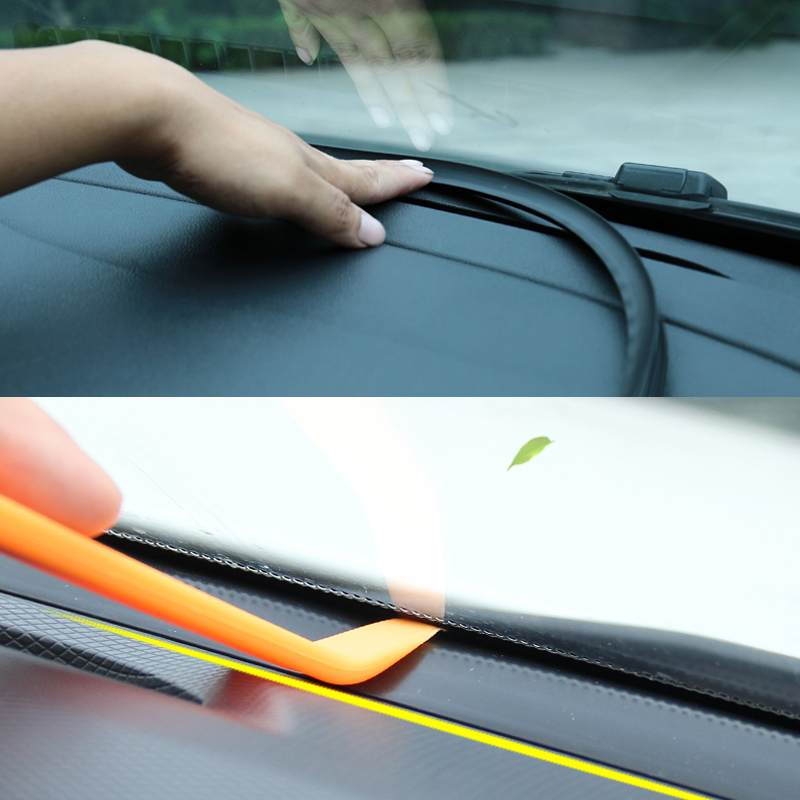 Car Dashboard Seal Strips Noise Insulation Automobile Rubber Strips Auto Windshield Sealing Gap Stickers Sound Car Accessories