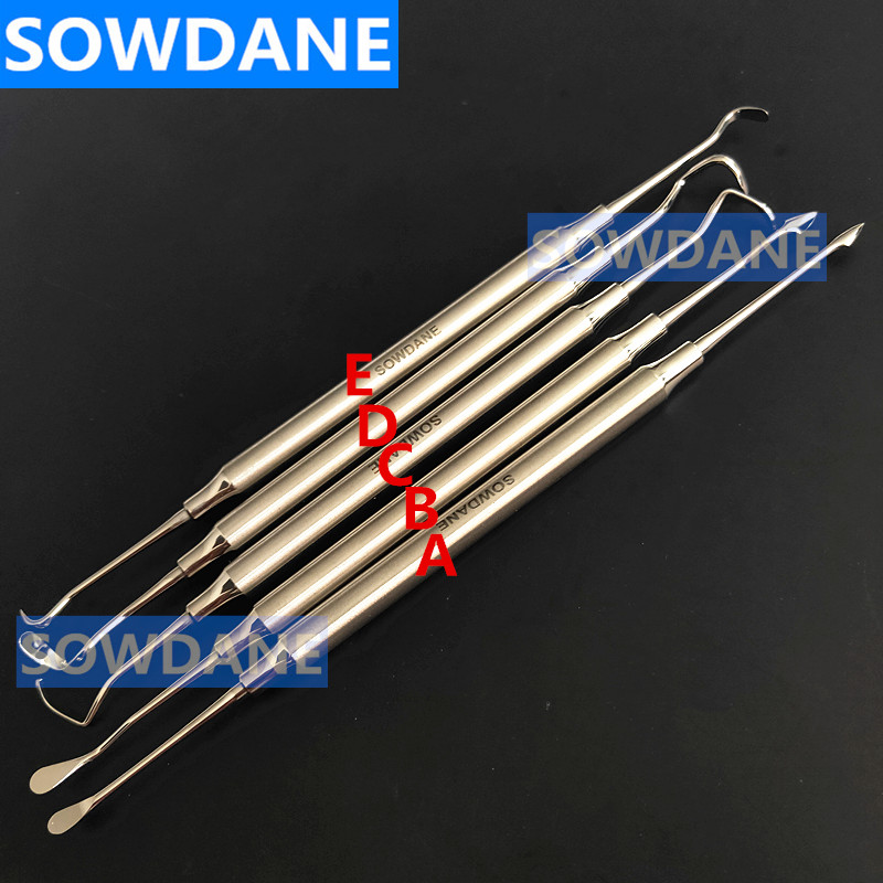 Double Ends Dental Sinus Lift Lifting Tool Dental Lift Elevator Instrument Stainless Steel ( 5 Types for your selection)