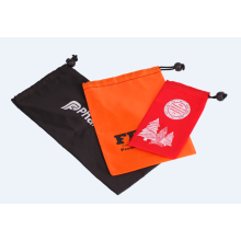 Nylon drawstring pouch with unilateral buckle