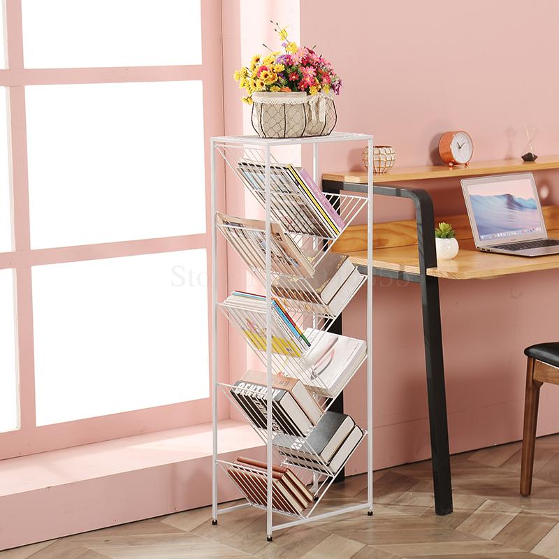 Iron multi-layer simple bookcase storage rack simple modern floor children's bookcase tree-shaped bookshelf