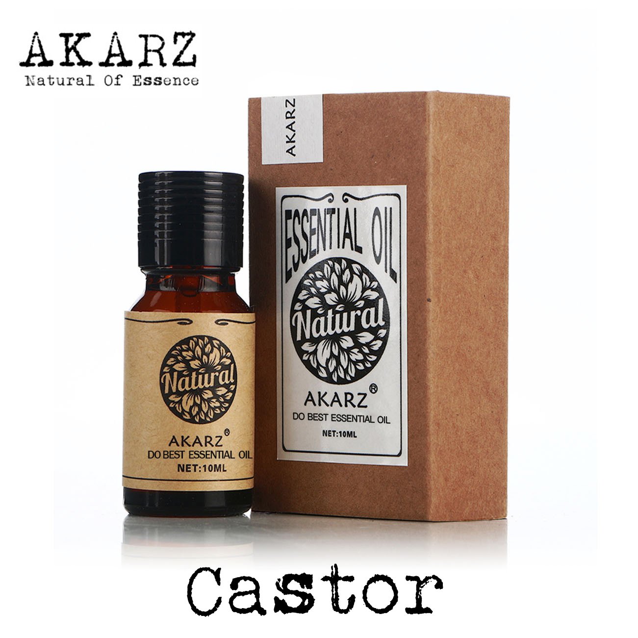AKARZ Famous brand natural aromatherapy castor oil Calm Nourish hair Prevent skin aging castor essential oil