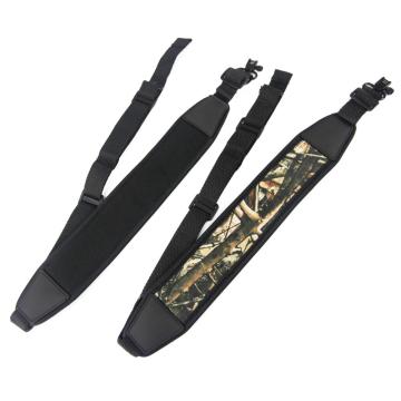 GUNGULUZA Tactical Shotgun Neoprene Black Rifle Sling with Swivels Anti Skid Gun Shoulder Strap For Hunting And Shooting