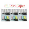 18 rolls color paper
