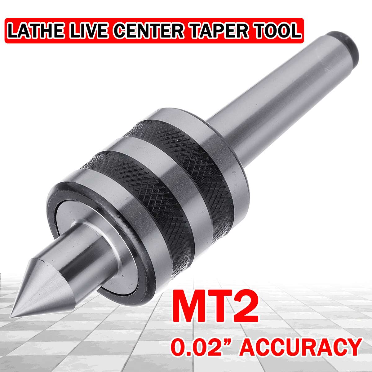 MT2 0.02inch Live Lathe Milling Center High Accuracy For Lathe Machine Revolving Centre Triple Bearing Drill Bit Mechanic Tools