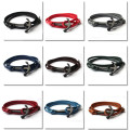 2020 Classic Fashion Anchor Bracelet Men Braid Multi-layer Rope Leather Bracelet For Men Women Jewelry Gift