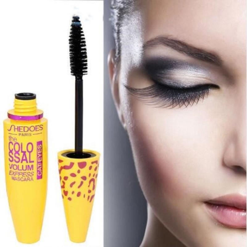 1PC 3D Silk Fiber Eyelash Mascara Thick Curling Yellow Tube Waterproof Mascara Black Long-lasting Mascara Makeup Cosmetics TSLM2