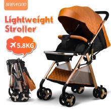 Fast shipping! lightweight high landscape baby stroller one hand folding baby stroller can be on plane