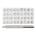 36pcs Steel Alphabet Number Stamp Punch Set for Leather Wood Craft Tools Kit Metal Leather Punch Tools Staming Leathercraft