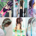 Chorliss 24" Straight Jumbo Ombre Braiding Hair BlackTEmerald Green Synthetic Hair Extensions Crochet Braids 100g/pack