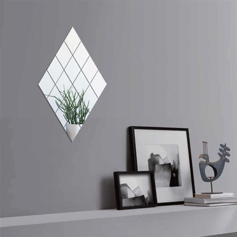 Mirror Stickers Wall Adhesive Mirror Paper Self-Adhesive Tiles Films On The Walls DIY Home Bathroom Decorative Mirror Home Decor