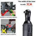 100N.m Electric Wrench 3/8" Cordless Ratchet 42V Rechargeable Scaffolding Right Angle Wrench Tool with 1/2 Battery Charger Kit