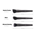 ZOREYA Class Black 3Pcs Makeup Brushes Set Super Soft Face Make Up Brush Kits Blush Slanted Powder Ultimate Blending Beauty Tool