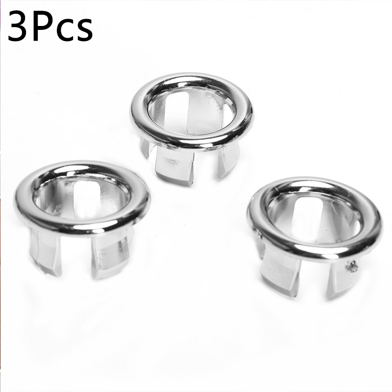 3pcs High Quality Plastic Bathroom Basin Sink Overflow Ring Sink Accessories Round Kitchen Drain Cap Cover For Bathroom Faucet