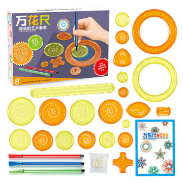 22pcs Spirograph Drawing Toy Set Interlocking Gears Wheels Painting Drawing Accessories Creative Educational Toy Spirographs