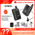 SYNCO WMic-T1 Wireless Lavalier Microphone System for Camera and Smartphone, 16 Channel with One Transmitter and One Receiver, M