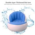 Children Inflatable Sofa With Backrest Cute Flocking Colorful Folding Blow Up Sofa Chair