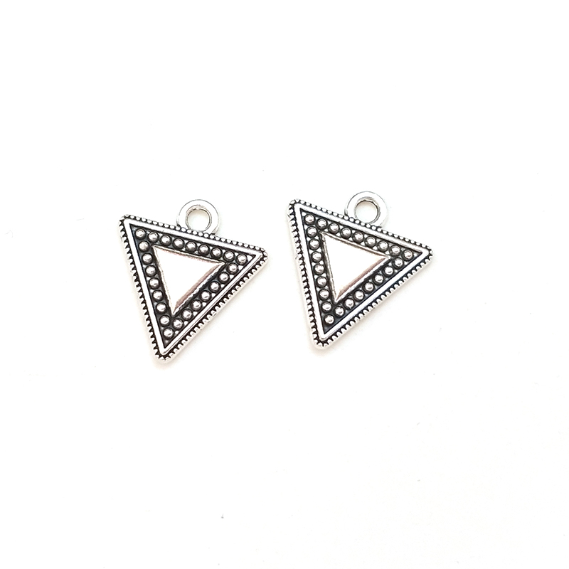 New 20 Pieces Zinc Alloy Geometric Triangle Shape Charms Pendants for DIY Jewelry Accessories PJ268