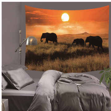 Tapestry The Setting Sun Printed Wall Hanging Tapestry Beach Throw Towel Mat Blanket Tablecloth