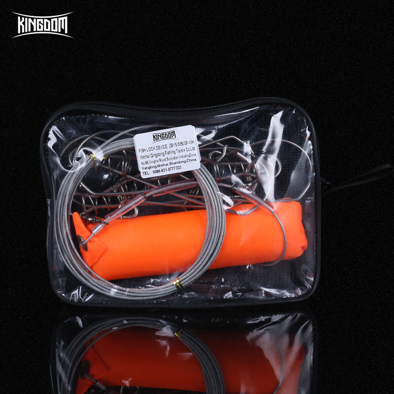 Kingdom 2019 New High Quality Fishing Ropes Fishing Lock Buckle Stainless Steel Live Belt Float Fishing Stringer Fishing Tackle