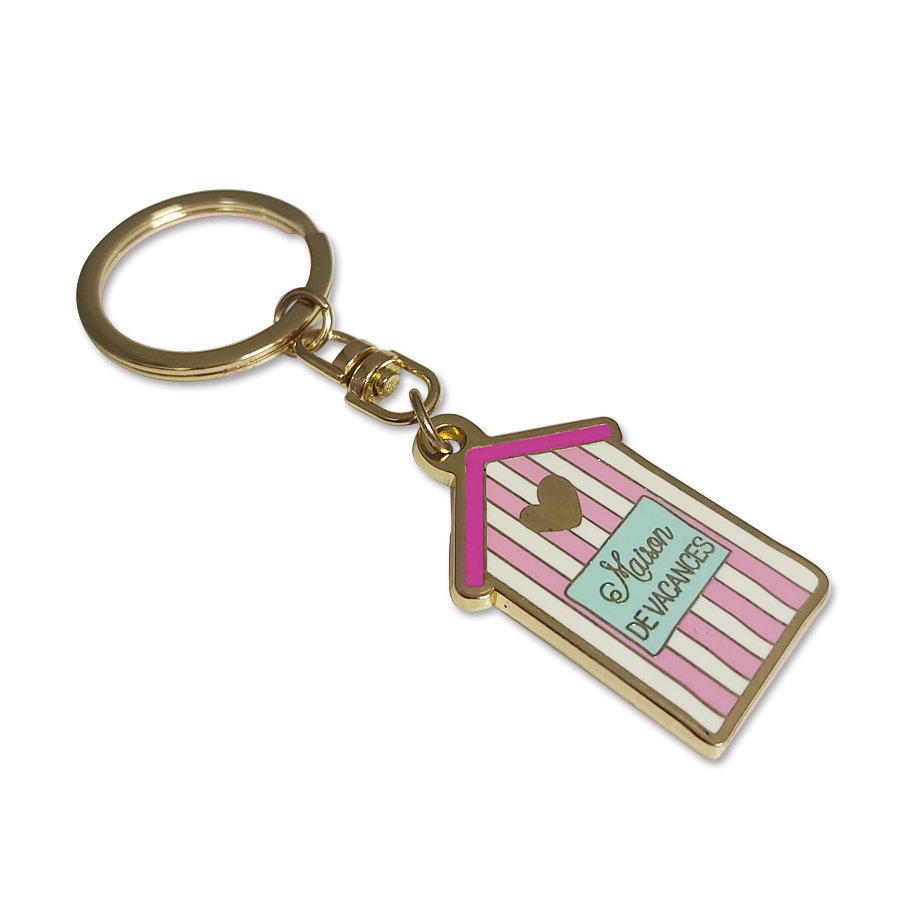 custom enamel house keychain