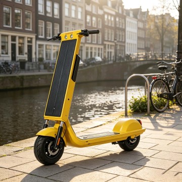 Solar Energy Powered Kick Scooter