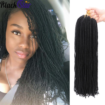 18 inch Sister Locks Hair Afro Synthetic Crochet Braiding Hair Extensions For Black Women Blonde Brown