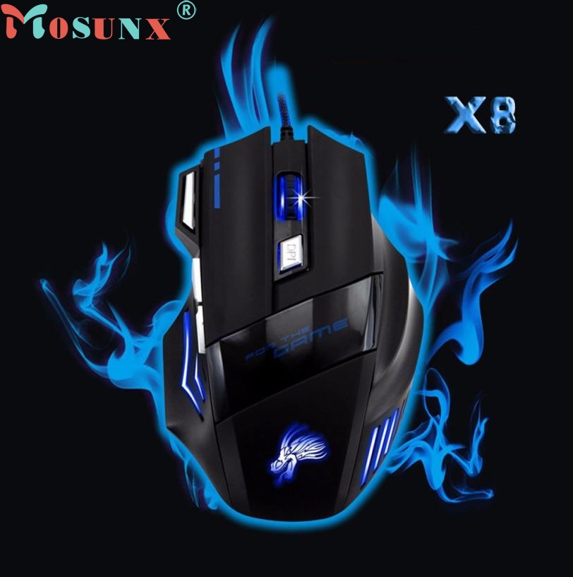 Top Quality Hot Selling Fashion Design 5500 DPI 7 Button LED Optical USB Wired Gaming Mouse Mice For Pro Gamer JUL 11 18Apr12