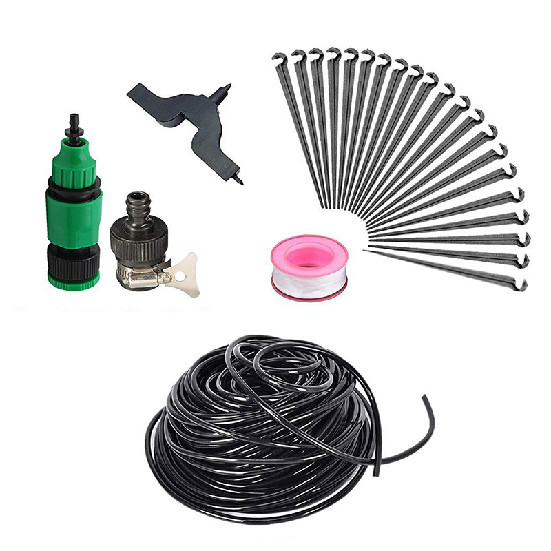 15M 360 ° Multi-nozzle Set Garden Automatic Irrigation Watering Cooling Device Self Garden Sprinklers Kits Dropshipping