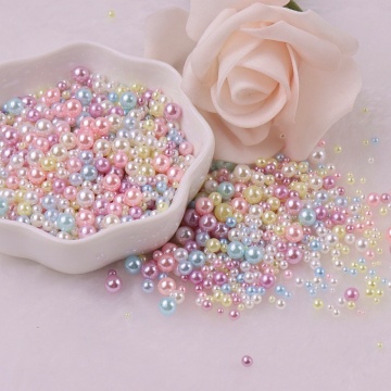 Mix Size 2-8mm No Hole Colorful Pearls Round ABS Imitation Pearl Bead Handmade DIY Necklace Bracelet Jewelry Making Accessories