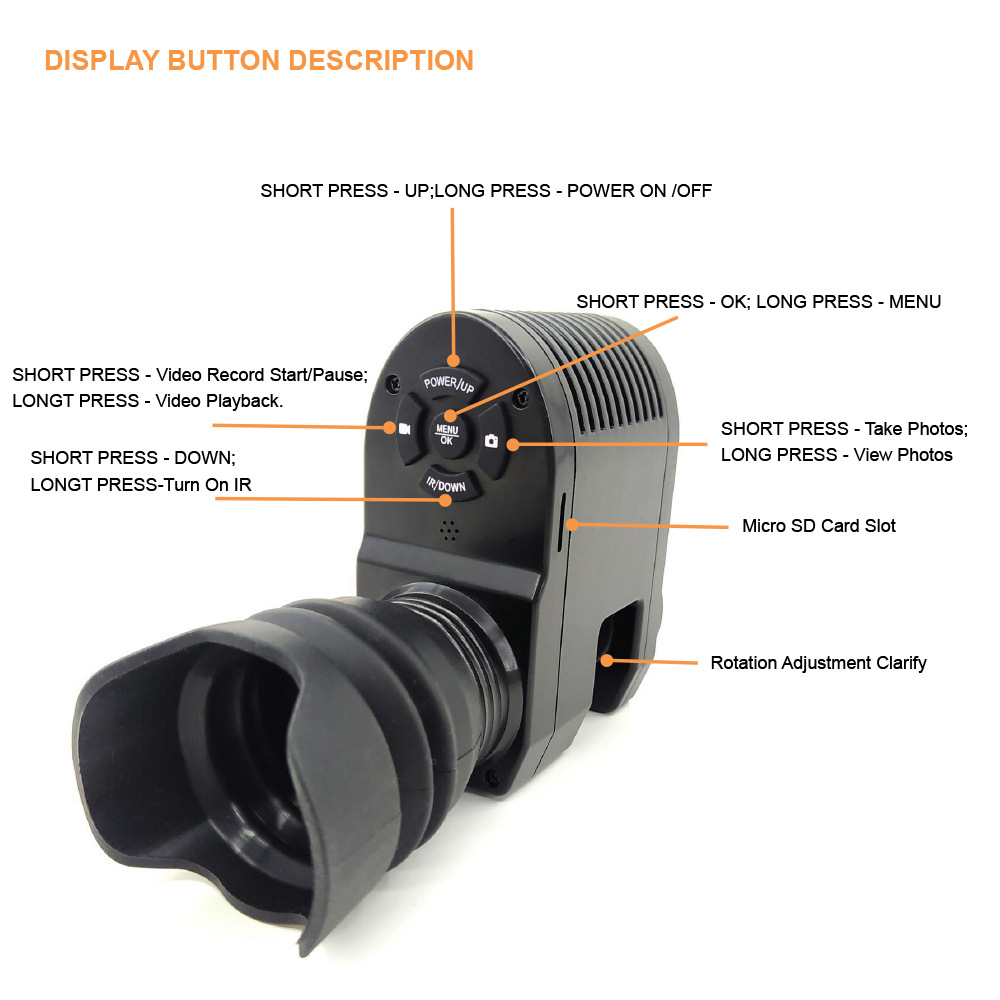 High Definition Night-vision Device Outdoor Shock-resistant Infrared Night-vision Device Integrated Design Huntings Camera