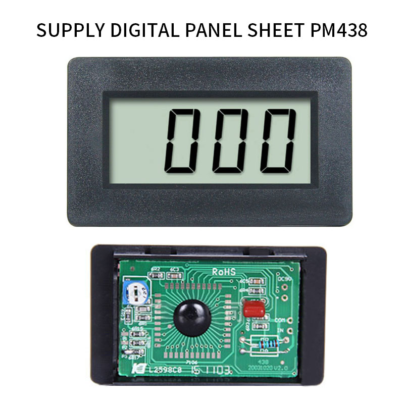 Digital Panel Meter PM438 Mini Digital Voltmeter, Voltmeter With Reverse Polarity Protection, Digital Voltage Multimeter