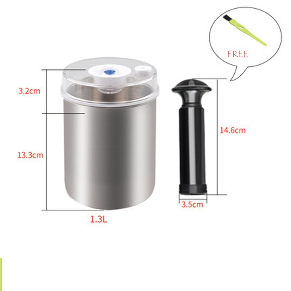 Vacuum canister for Vacuum sealer Stainless Steel 304 Kitchen Vacuum container Food Storage Box Jars For Coffee Bean