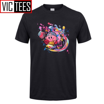Men's Kirby is a True Artist Game Adult T Shirt Pre Cotton T Shirt Hot Men Printed T-Shirt Clothes Boy Tee