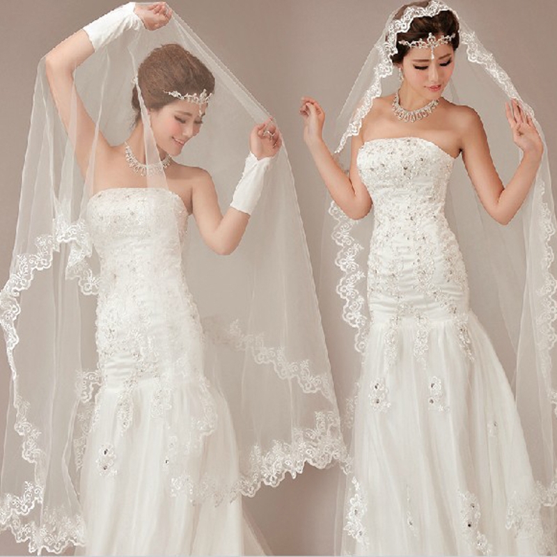 3 M wedding veil Voile mariage lace veil long bridal veil wedding Accessories