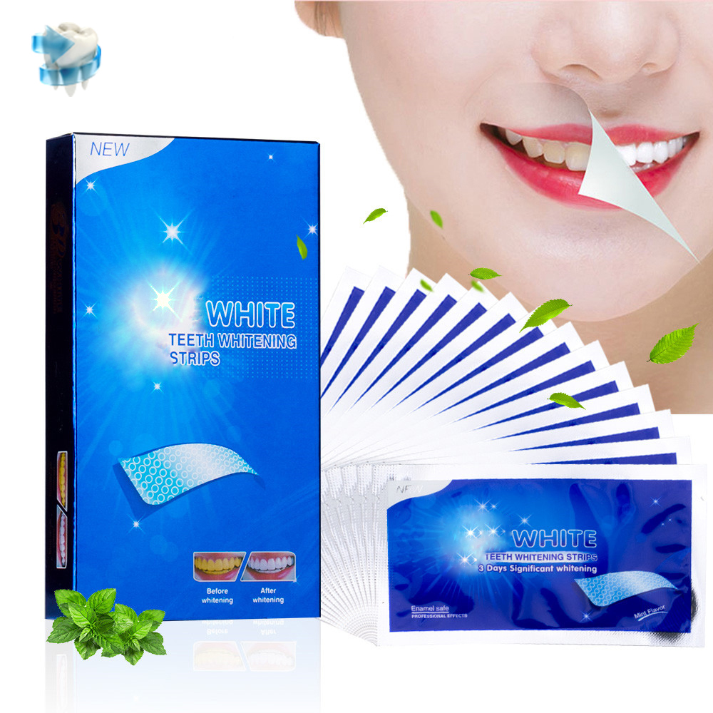 MJ 3D Gel Teeth Whitening Strips White Tooth Dental kit Oral Hygiene Care Strip for false Teeth Veneers Dentist seks Whiten gel