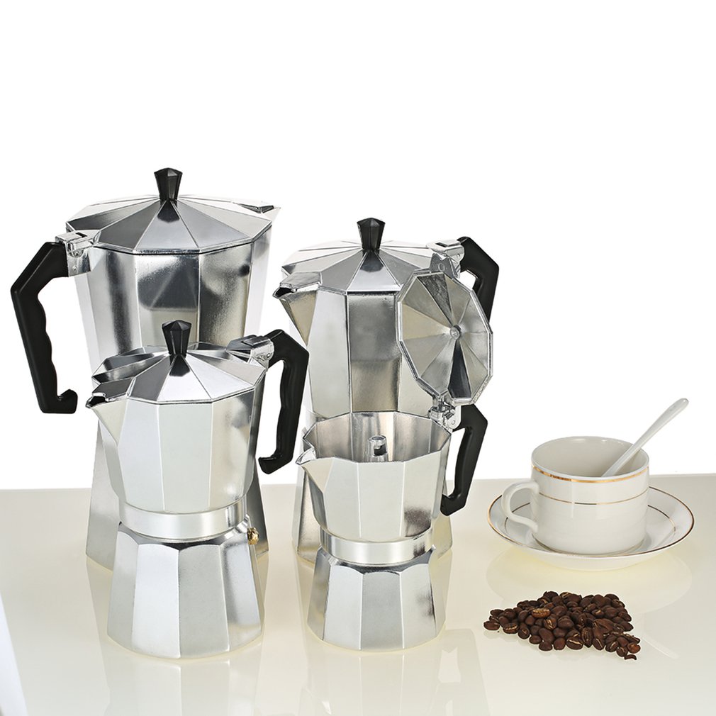 Aluminum Coffee Pot 3Cup/6Cup/9Cup/12Cup Coffee Maker Espresso Percolator Stovetop Mocha Pot Electric Stove