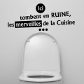 Kililaya Vinyl PVC Wall Sticker French Quote Tombent En Ruine WC Toilet Decals Mural Wallpaper Poster